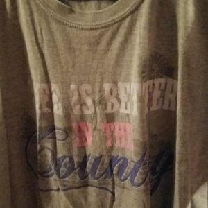 Life is better in the country gray tshirt.